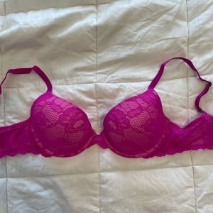 Victoria’s Secret Fuchsia Lace Demi Bra 34D